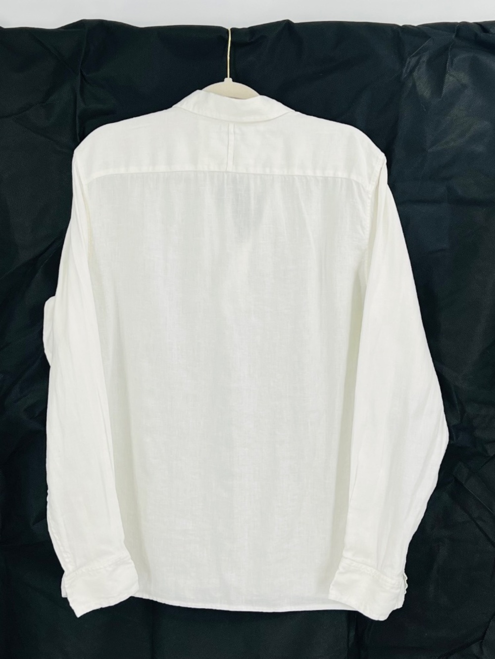 Banana Republic Classic 100% Linen V-neck Collared Shirt M White Preppy Tropical - Picture 5 of 12